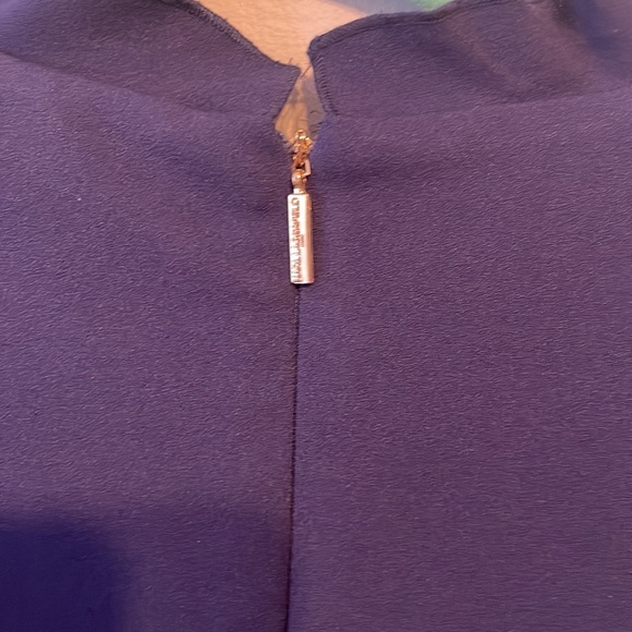 Karl Lagerfeld Navy Blue - Size 8 Sleeveless Flutter Hem - Picture 5 of 10